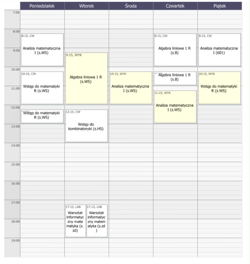 Plan kursu rozszerzonego